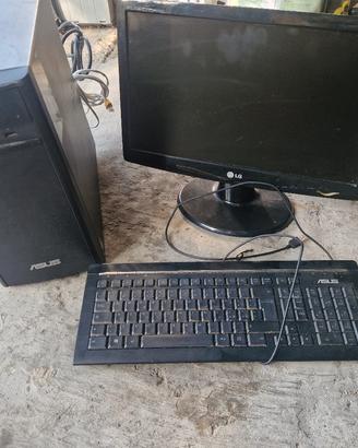 PC Desktop ASUS + Monitor LG + Tastiera