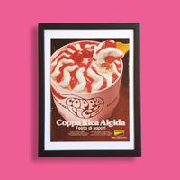 Pubblicità originale vintage Coppa Rica Algida