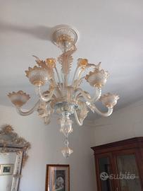 Lampadario vintage vetro di murano