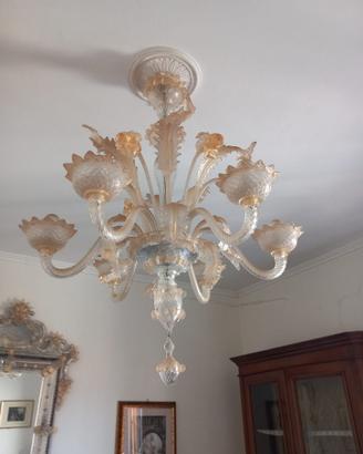 Lampadario vintage vetro di murano