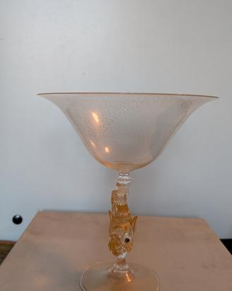 Coppa in Vetro di Murano V. Nason & C. con delfino