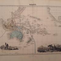 Carta geografica antica dell'Oceania 