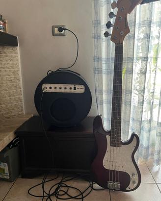 Basso elettrico Johnson + Amplificatore Clement GX