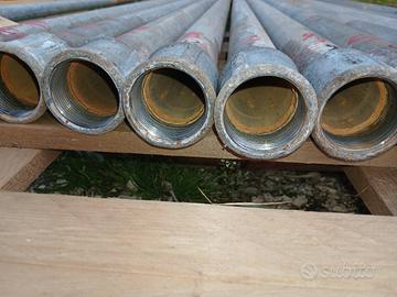 tubi zincati da 1"1/2 da 6 mt