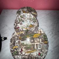 Set da torta vintage inglese  Myott “The Hunter”