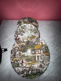 Set da torta vintage inglese  Myott “The Hunter”