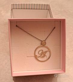 Collana con lettera "A" in argento