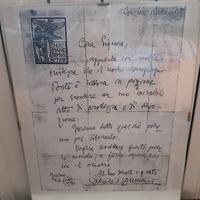 Manoscritto Gabriele d'Annunzio + cornici e tele