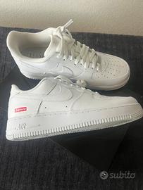 Nike Air Force 1 Low Supreme Bianche, Taglia 42