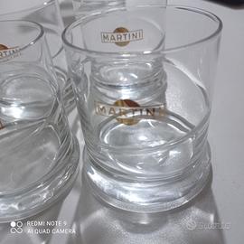 6 Bicchieri pubblicitari Martini Giugiaro anni 80