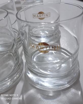 6 Bicchieri pubblicitari Martini Giugiaro anni 80