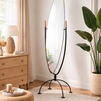 Specchio da terra vintage anni 70 design 170x40