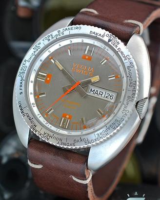 Orologio Veglia 10 ATM world Time Automatic