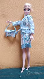 Vestito Barbie fatto a mano colore azzurro/bianco