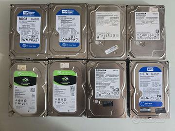 Hard disk 3.5" sata 500gb o 1tb funzionanti 100%