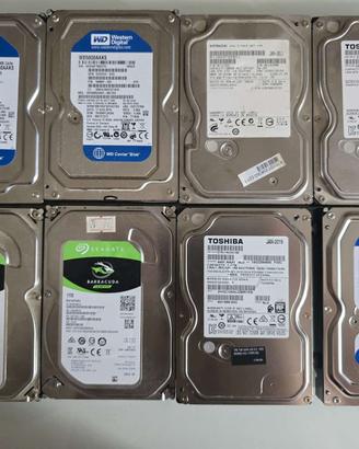 Hard disk 3.5" sata 500gb o 1tb funzionanti 100%