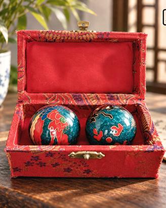 Sfere cinesi Baoding GULAN sonore con cofanetto