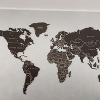 Planisfero da parete colore Ardesia - misure 250xh