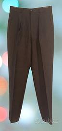 Pantalone da uomo in puro lino color nero Montana