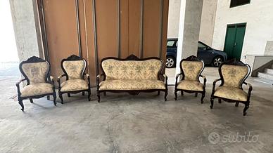 Divano + poltrone in stile classico Napoletano 800