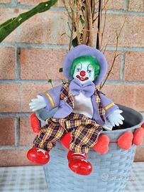 Clown vintage in porcellana anni '90 Bambola