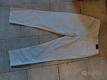 pantaloni bianchi donna taglia m