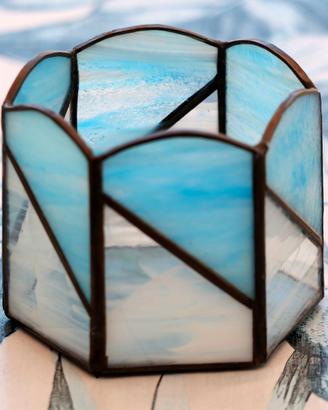 Portacandele, porta-tealight in vetro Tiffany