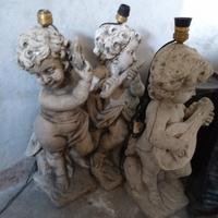 3 statue lampadario 