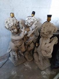 3 statue lampadario 