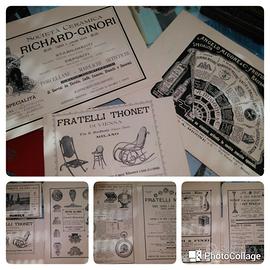 Pubblicità primo '900 inserto editoriale originale