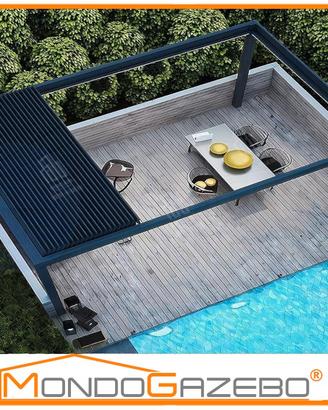 Pergola Bioclimatica alu gazebo apribile led rgb