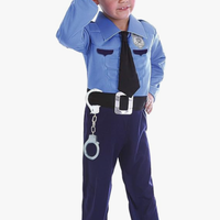 Costume carnevale Poliziotto con muscoli imbottiti