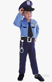 Costume carnevale Poliziotto con muscoli imbottiti