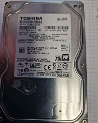 Hard disc Toshiba 500 GB