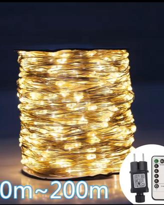 Catena Serie Luci di Natale Bianche 100 mt - Nuova