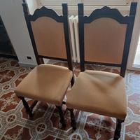 6 sedie legno imbottite 