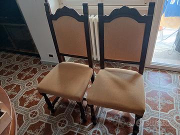6 sedie legno imbottite 