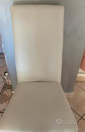 Sedie in pelle bianco