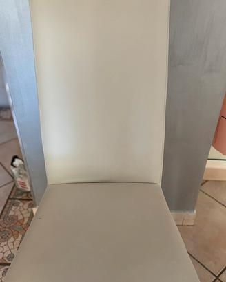 Sedie in pelle bianco