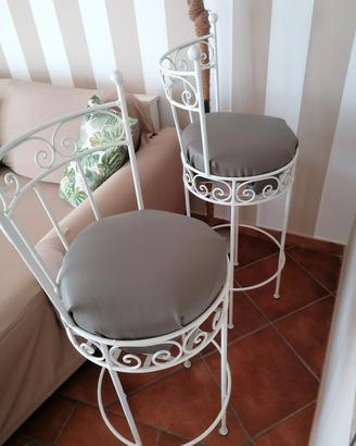 sgabelli in ferro shabby chic 