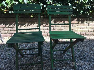 Sedie pieghevoli da esterno anni 50 / 60