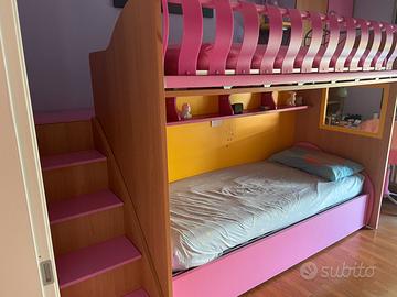 Letti soppalco cameretta Rosa