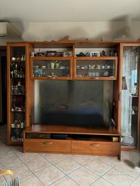 Parete attrezzata in Cristallo