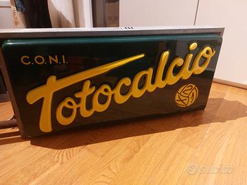 Insegna luminosa bifacciale Totocalcio anni  '70