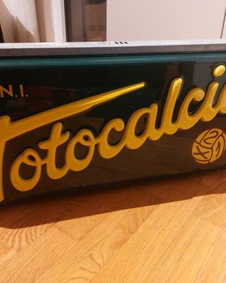 Insegna luminosa bifacciale Totocalcio anni  '70