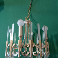 SCIOLARI LAMPADARIO 4 LUCI CON PENDENTI CRISTALLO