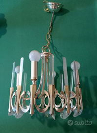 SCIOLARI LAMPADARIO 4 LUCI CON PENDENTI CRISTALLO