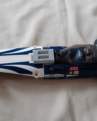 Dragster bianco blu, lego, retrocarica
