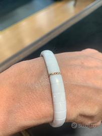 Bracciale ceramica oro e brillantini DeMeglio