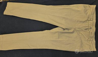 Pantaloni in cotone leggero color tortora